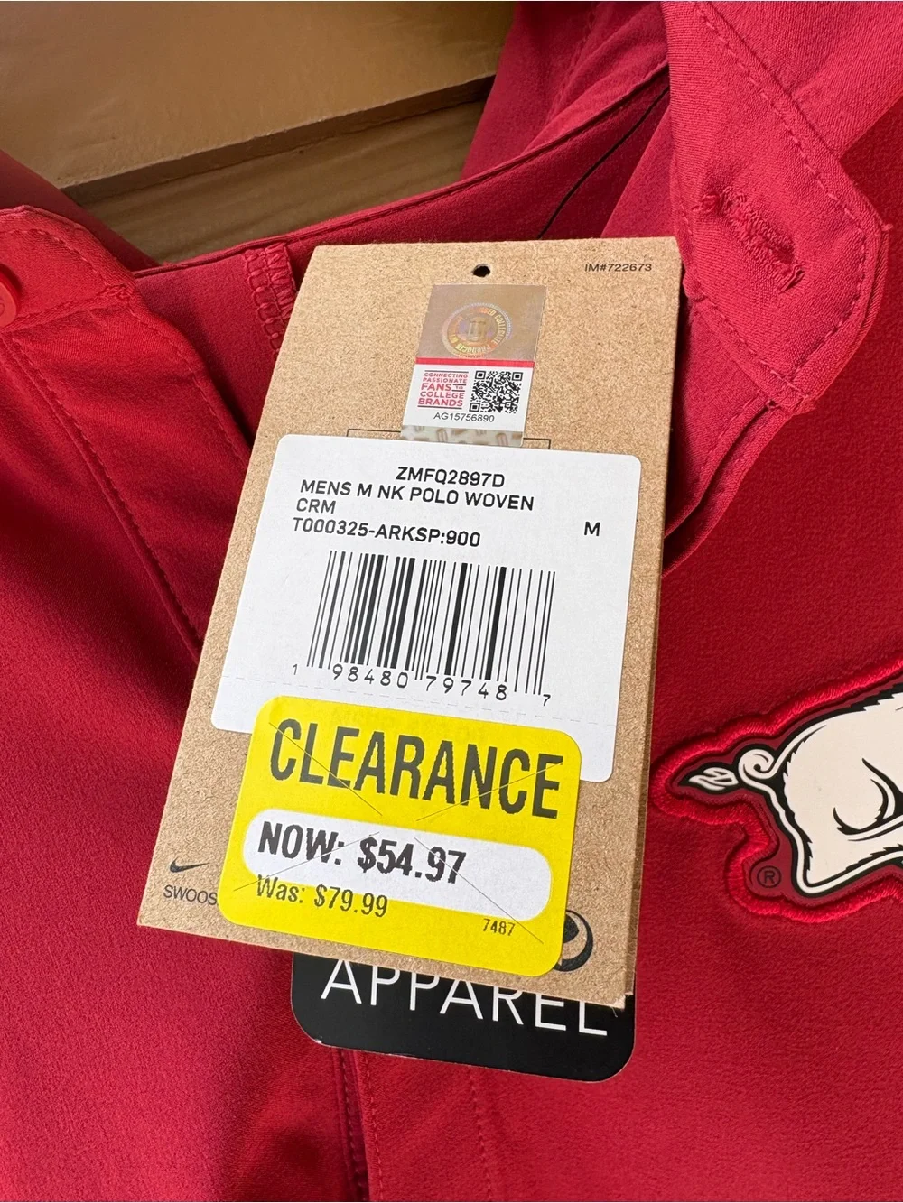 Nike Men's Cardinal Arkansas Razorbacks Polo